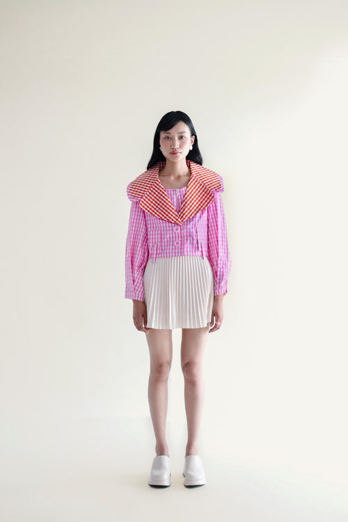 Gingham Pop Crop Jacket