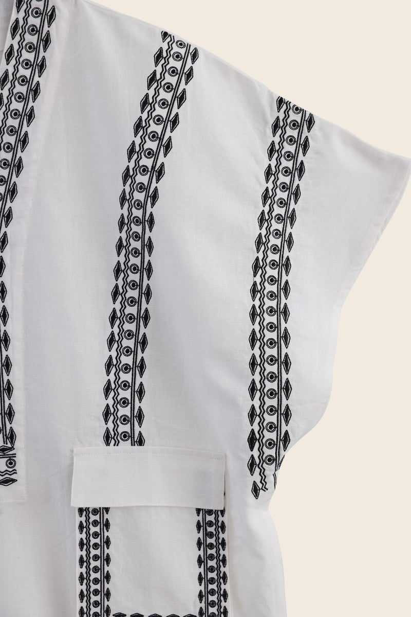 EXPLICIT Aztec Embroidered Kimono with Drawstring 9