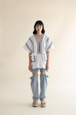EXPLICIT Aztec Embroidered Kimono with Drawstring thumbnail 1