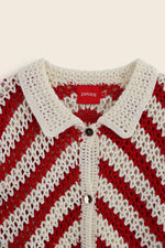 EXPLICIT Candy Cane Long Sleeve Handmade Crochet Shirt thumbnail 5