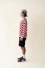 EXPLICIT Candy Cane Long Sleeve Handmade Crochet Shirt thumbnail 3