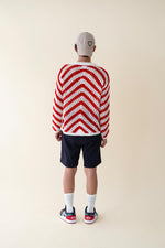 EXPLICIT Candy Cane Long Sleeve Handmade Crochet Shirt thumbnail 4