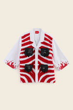 EXPLICIT Frayed denim 3/4th Sleeve Overshirt with pockets thumbnail 5