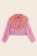 EXPLICIT Gingham Pop Crop Jacket thumbnail 5