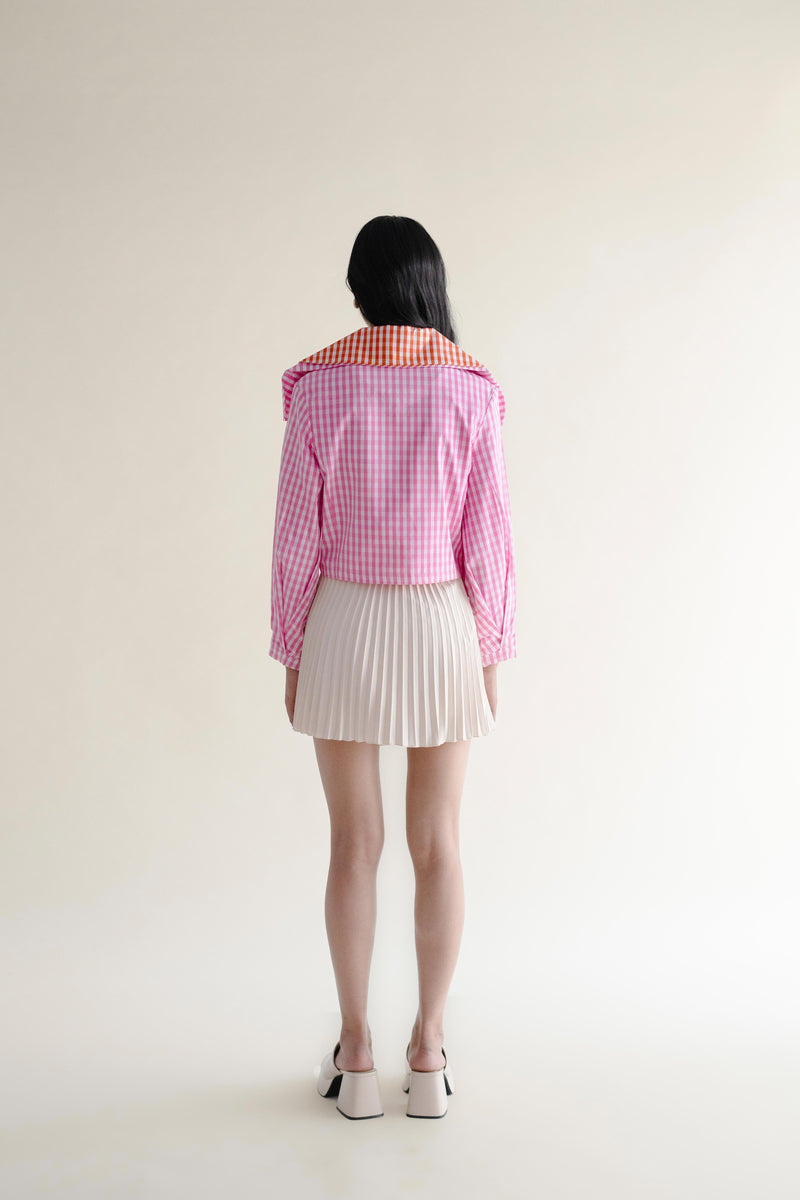 EXPLICIT Gingham Pop Crop Jacket 3