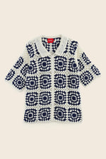 EXPLICIT Granny Square Short Sleeve Handmade Crochet Shirt thumbnail 5