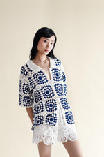 EXPLICIT Granny Square Short Sleeve Handmade Crochet Shirt thumbnail 4