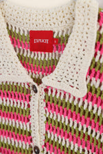 EXPLICIT Marshmallow Short Sleeve Handmade Crochet Shirt thumbnail 7