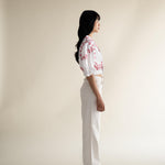 EXPLICIT Puff sleeved Gerbera Daisy Embroidered Top thumbnail 2