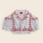 EXPLICIT Puff sleeved Gerbera Daisy Embroidered Top thumbnail 5