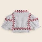 EXPLICIT Puff sleeved Gerbera Daisy Embroidered Top thumbnail 6