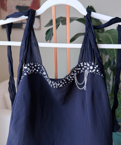 Vintage Dress Blue Formal Luxury — Women – The Revival Line, EXPLICIT streetwear UAE (2/2)