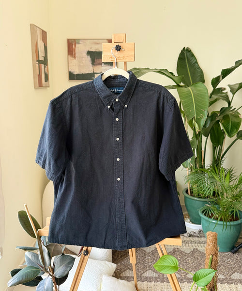 Vintage Shirt Black Seersucker Ralph Lauren — Men – The Revival Line, EXPLICIT streetwear UAE (1/2)