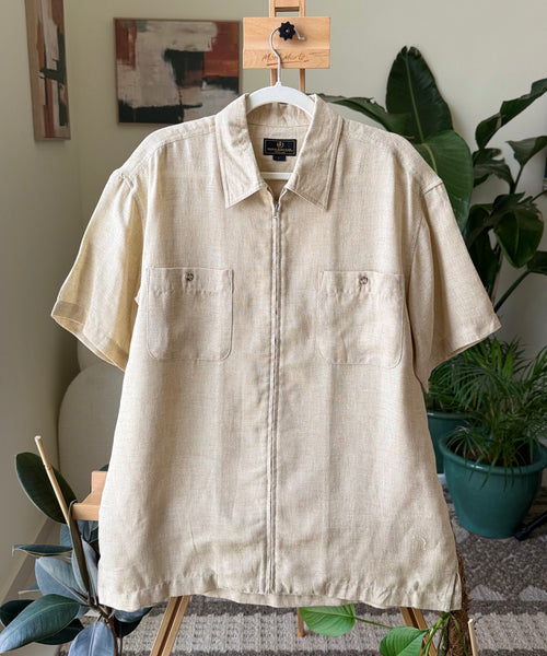 Vintage Shirt Premium Beige Cream Offwhite — Men – The Revival Line, EXPLICIT streetwear UAE (1/2)