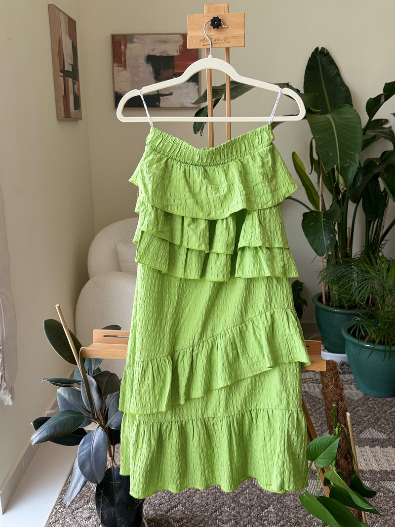 EXPLICIT Ruffled Green Skirt  — Women