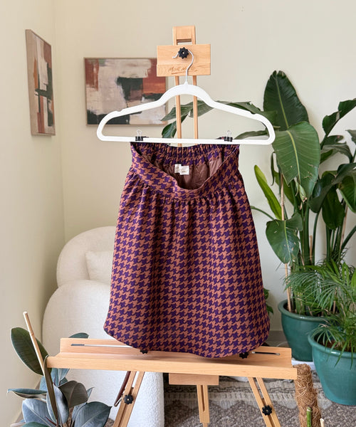 Vintage Skirt Purple Houndstooth Pleated — Women – The Revival Line, EXPLICIT streetwear UAE (1/2)