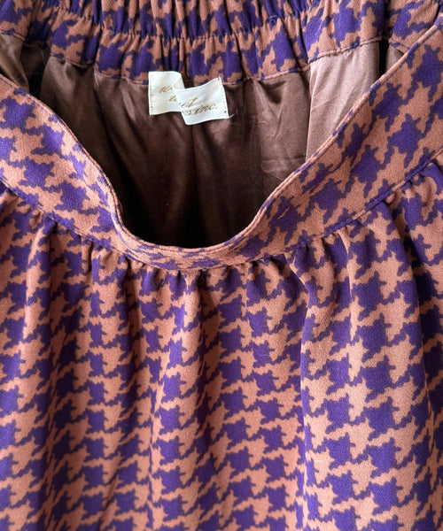 Vintage Skirt Purple Houndstooth Pleated — Women – The Revival Line, EXPLICIT streetwear UAE (2/2)