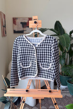 EXPLICIT Vintage Black White Checkered Buttoned Blouse — Women thumbnail 1