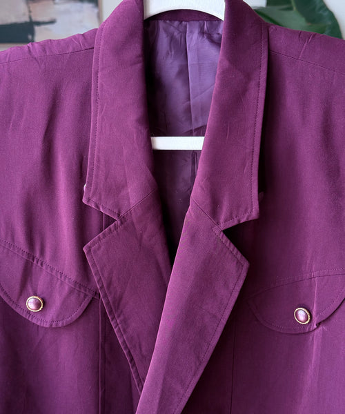 Vintage Jacket Formal Purple Classic — Women – The Revival Line, EXPLICIT streetwear UAE (2/2)