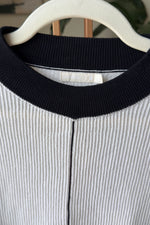 EXPLICIT Off Shoulder Ribbed White and Black Oversized Top — Women thumbnail 2