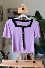 EXPLICIT Lilac Ribbed Top — Women thumbnail 1