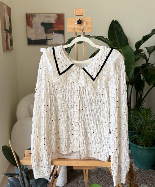 Vintage White Luxury Buttoned — Women – The Revival Line, EXPLICIT streetwear UAE (1/2)