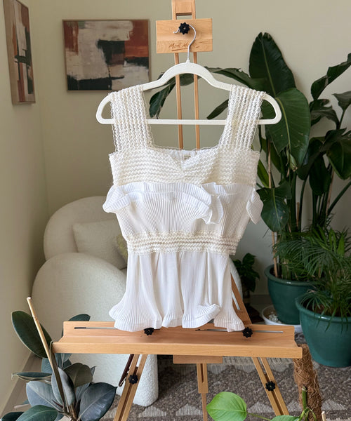 Vintage White Top — Women – The Revival Line, EXPLICIT streetwear UAE (1/2)