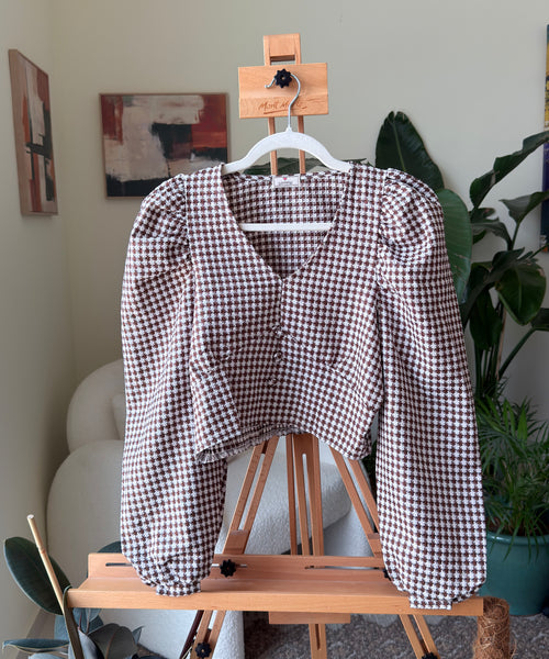 Vintage Checkered Luxury Premium Brown White — Women – The Revival Line, EXPLICIT streetwear UAE (1/2)