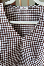 EXPLICIT Korean Puff Sleeved Checkered Top — Women thumbnail 2