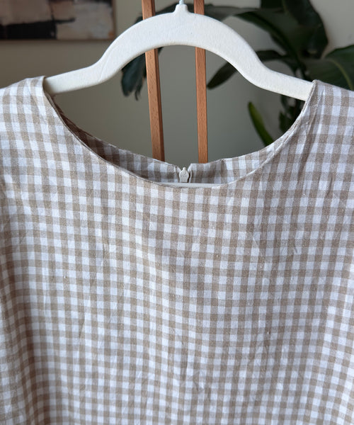 Vintage Checkered White Beige — Women – The Revival Line, EXPLICIT streetwear UAE (2/2)