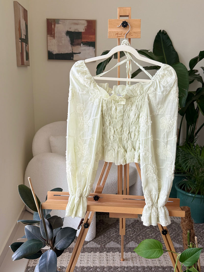 EXPLICIT Lime Smocked Top — Women