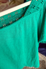 EXPLICIT Green Lace Trim Top — Women thumbnail 2