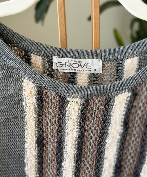Vintage Grey Striped Knit Grove — Women – The Revival Line, EXPLICIT streetwear UAE (2/2)