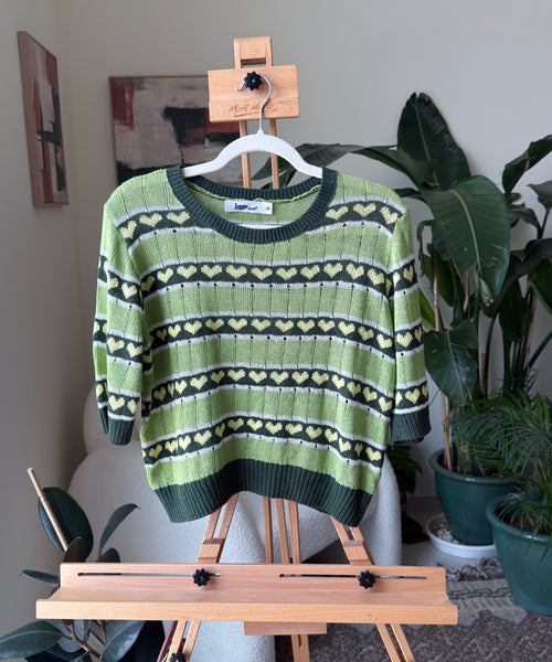 Vintage Knitted Ribbed Green Pattern — Women – The Revival Line, EXPLICIT streetwear UAE (1/2)
