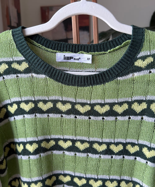 Vintage Knitted Ribbed Green Pattern — Women – The Revival Line, EXPLICIT streetwear UAE (2/2)