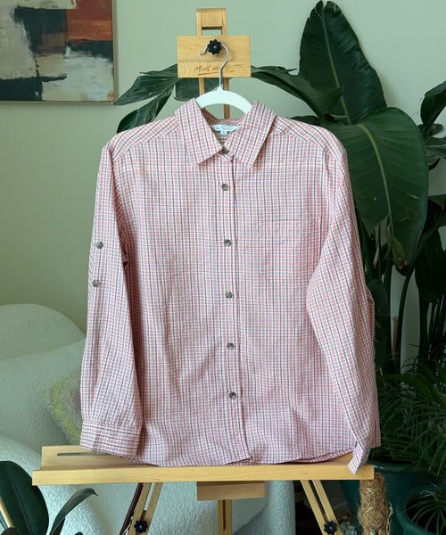 Vintage Pink Plaid Buttoned Le Fumoir — Women – The Revival Line, EXPLICIT streetwear UAE (1/2)