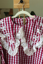 EXPLICIT Vintage Red White Checkered Top — Women thumbnail 2