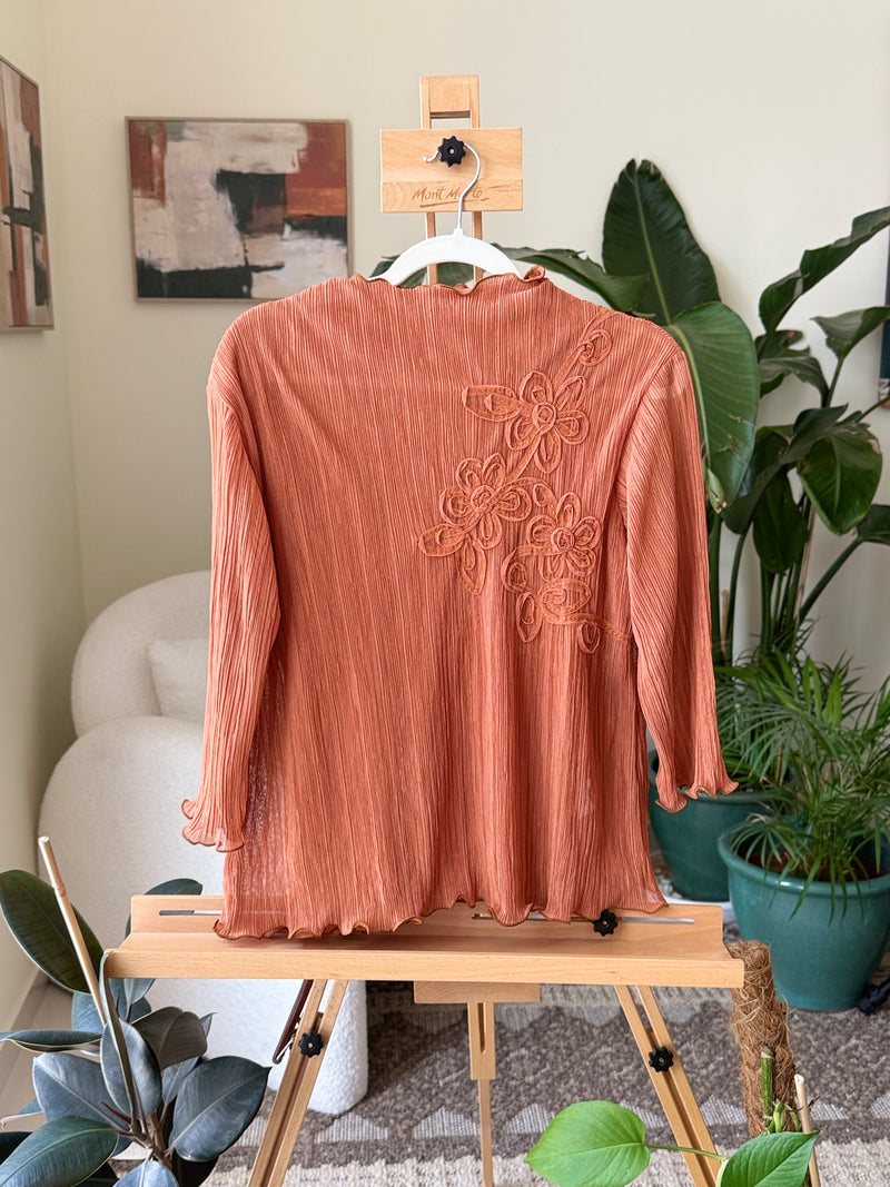 EXPLICIT Vintage Rust Textured Top — Women