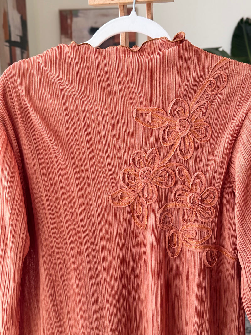 EXPLICIT Vintage Rust Textured Top — Women 2