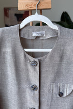 EXPLICIT Vintage Beige Button-up Blouse — Women thumbnail 2