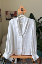 EXPLICIT Vintage Button-up Cowl Neck Shirt — Women thumbnail 1