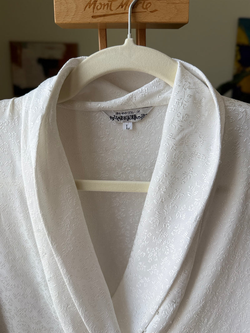 EXPLICIT Vintage Button-up Cowl Neck Shirt — Women 2