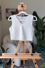 EXPLICIT White Fuzzy Tank Top — Women thumbnail 1
