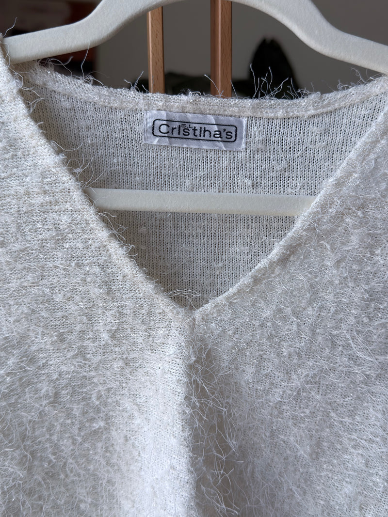EXPLICIT White Fuzzy Tank Top — Women 2