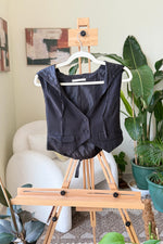 EXPLICIT Hooded Black Buttoned Vest — Women thumbnail 1