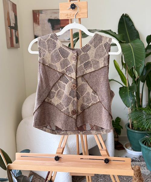 Vintage Vest Brown Snake Print Knit — Women – The Revival Line, EXPLICIT streetwear UAE (1/2)