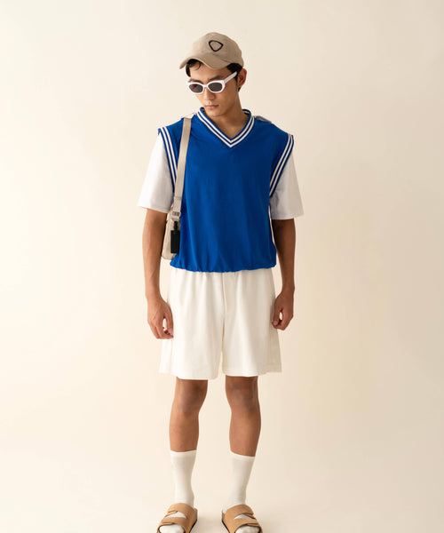 Undo detachable vest with sleeves in cotton canvas, back view – men's EXPLICIT streetwear UAE, Dubai & Abu Dhabi