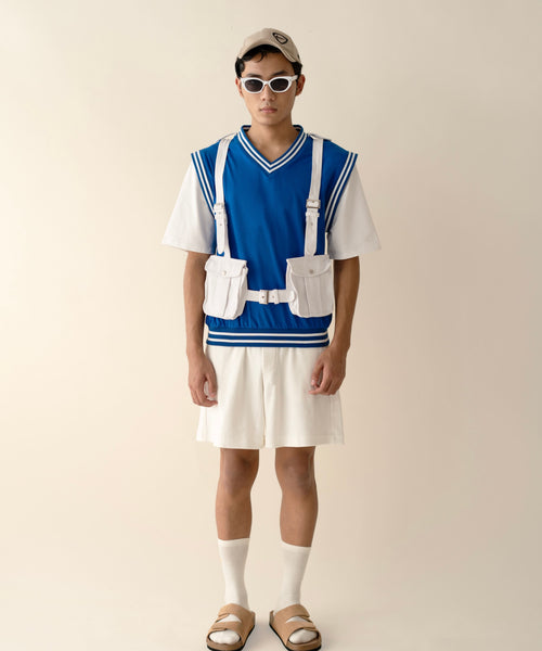Undo detachable vest with sleeves in cotton canvas, front view – men's EXPLICIT streetwear UAE, Dubai & Abu Dhabi