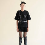 EXPLICIT Undo T-shirt With Detachable Leather Harness thumbnail 1